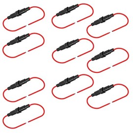 10x Fuse Holder for Glass Fuses and Ceramic Fuses 5 x 20 mm