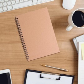 ABCDPP 4 Packs Spiral Notepad A5, A5 Notebook, 100 Pages/50 Sheets Colorful Cover Wirebound Notebooks Bulk Journals, 14 CM * 21 CM Lined Notebook for Business Office School Travel