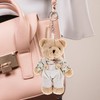 CALLARON 2-Piece Bear Plush Keychain Set for Couples Matching Bag