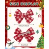 10 Pcs Christmas Hair Bows for Girls, Plaid Holiday Hair