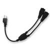 KUNCAN Power Cord Extension Y Splitter - 2 Way Outlet