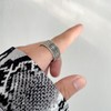 SMANXEY Exorcist Saint Benedict Vintage Titanium Steel Ring, Christian Protection