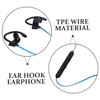 LALAFINA Ear Hook Earphone with Microphone Stereo Headset Black and