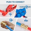 GUOFIS 10 Pack 3/4 Inch Pushfit Straight Coupling, PEX Brass
