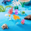 ZHIGOU 51pcs Mini Ocean Figurines Resin Ocean Small Animals Aquarium