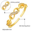 Sterling Silver 925 Infinity Ring for Women, Open Anxiety Ring