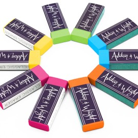 Ashton and Wright - Classic Eraser - Latex Free Plastic Rubber (Tropical Neon, Pack of 10)