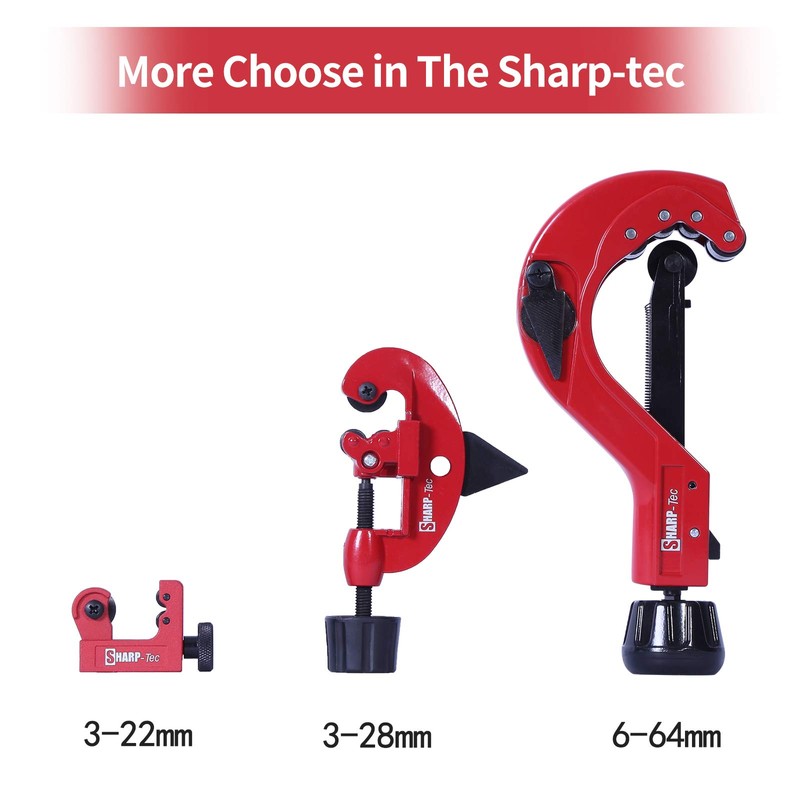 Sharp-Tec 3-28mm Tube Cutter, Adjustable Aluminum Alloy Pipe Cutter for
