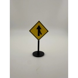 Tiny Traffic Co. 1:64 Scale Merge Sign for Hot Wheels / Matchbox Cars – Handmade Road Sign