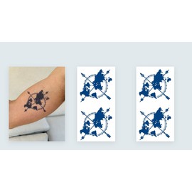 2 Blätter Temporary Welt Tattoo Weltkarte Semi-Permanente Tattoo Langanhaltende Tattoo GZ078x2