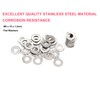 cSeao M5 Fender Washer, M5 Flat Washers Silver, 5mm I.D