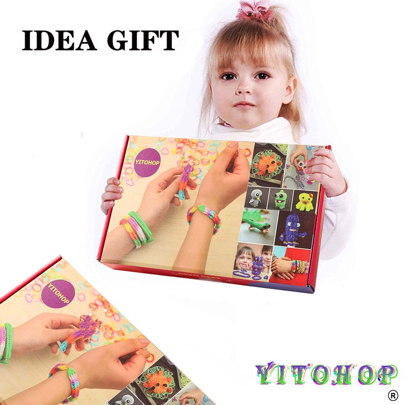 YITOHOP 12080+ Loom Bands Kit, Rubber Bands for Bracelet Making