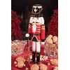 Clever Creations Red Coat 12 Inch Traditional Wooden Nutcracker, Festive