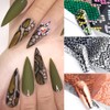 KZBTRBT Leopard Nail Foils, 10pcs Holographic Animal Design Stickers, Acrylic