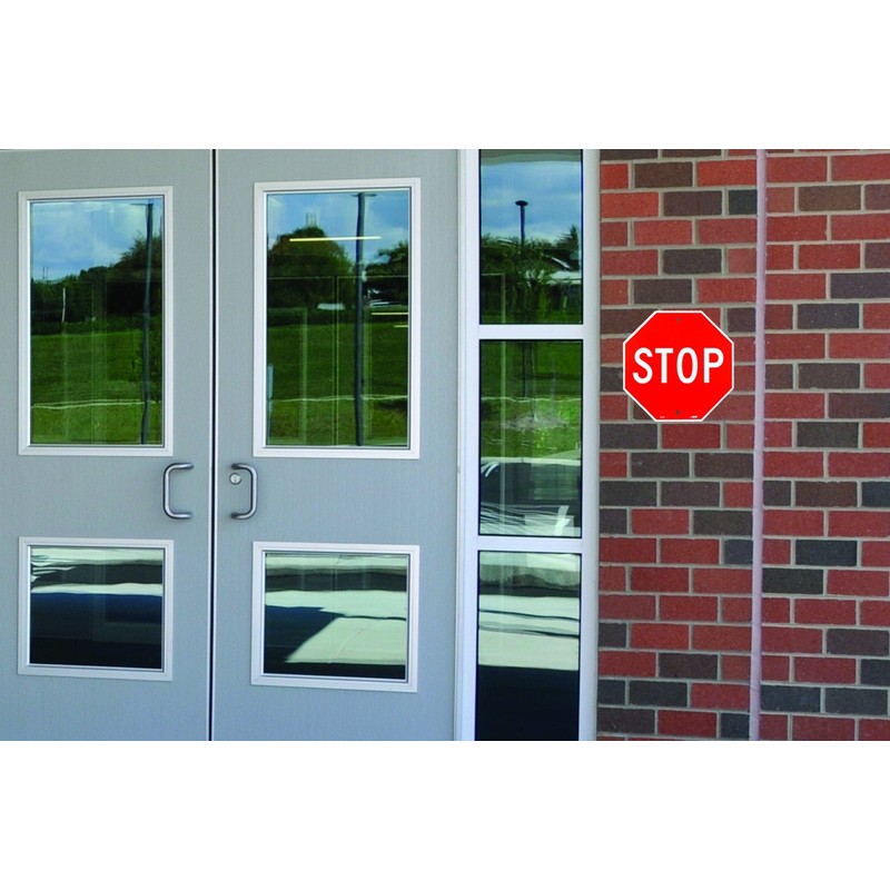 NMC SS3R Security Sign, "STOP", 12" Width x 12" Height,