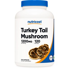 Nutricost Turkey Tail Mushroom Capsules 1200mg, 60 Servings (120 Capsules) - Gluten Free, Non-GMO, and Vegetarian Friendly