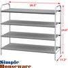 Simple Houseware 4-Tier Shoe Rack Storage Organizer 20-Pair, Grey
