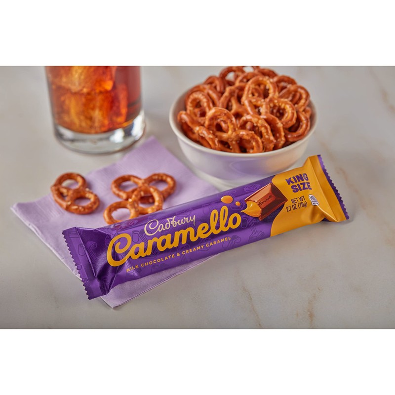 CADBURY CARAMELLO Milk Chocolate Caramel King Size, Candy Bars, 2.7