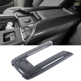 Car Center Console Cover Trim Compatible with Toyota Grand Highlander 2024 2025 ABS Center Seat Armrest Storage Box Panel Frame Trim Cover Interior Accessories 1PCS (Carbon Fiber Pattern)