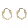 Earrings Stardust Textured Gold Plated Hoop Earrings