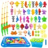 REMOKING Kid Toys 52PCS Fishing Game,Magnetic Toys with Ocean Sea