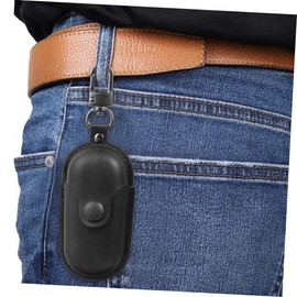 TEHAUX 1Pc Wireless Earphone Holder Earphone Storage Box for Scratch Organizer for Camping Key Chain Backpack Black