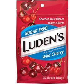 Ludens Luden's Sugar Free Throat Drops, Wild Cherry 25 ea (Pack of 10)