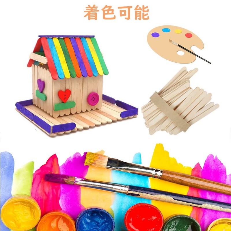 Samcos 100 Wooden Sticks Muddler Ice Sticks Ice Sticks Handmade