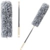 Microfiber Duster Set with Extension Pole, Gray