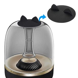 SoundSticks III Speaker Anti-dust Cover - Silicone Lip for Harman Kardon Soundsticks II, III and Aura Studio 1, 2 Bluetooth Transparent Speaker System (Cat Black)