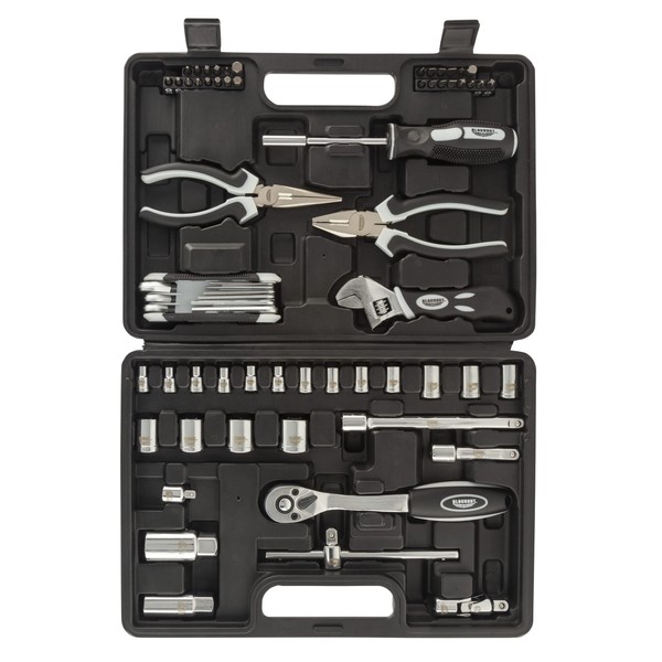 Blackout XP Home Tool Kit/Mechanics Tool Set, 66-Piece, Adjustable Wrench,