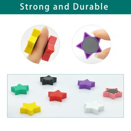 ZDZBLX Fridge Magnet Refrigerator Magnets, 10 Pack 10 Colors Strong Magnets Fridge Small Magnets, Colorful Star Decorative Mini Cute Magnets, Heavy Duty Magnets for Whiteboard, Locker,Classroom,Office