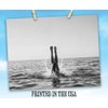 Splash-16x20 Stretched Canvas-Take a Plunge Black & White Photo, Beach