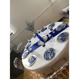 ATCS 6 Pk Cobalt Blue Wine Bottles for Wine Bottle Holder Tree Garden Art Yard Decor