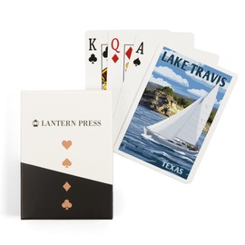 Lantern Press Austin, Texas, Lake Travis Sailing Scene (52 Playing Cards, Poker Size Card Deck with Jokers)