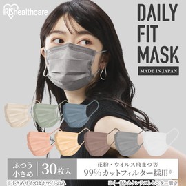 [アイリスオーヤマ] 【90枚セット】 マスク 不織布 プリーツマスク カラーマスク デイリーフィットマスク ふつうサイズ 秋用マスク チークマスク 30枚入り PN-DC30M