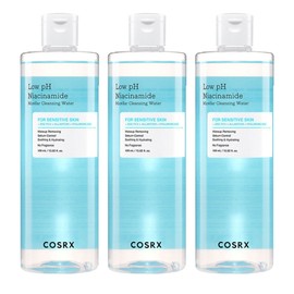 COSRX Mildly Acidic Niacinamide Micellar Cleansing Water, 400ml, 3 Pieces / 코스알엑스 약산성 나이아신아마이드 미셀라 클렌징 워터, 400ml, 3개