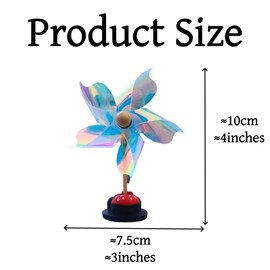 3 Pack Car Mirror Pinwheel, Reflective Windmill Decoration