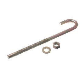 2 x Hook Screws M8 x 160 mm ZY Galvanised Rust-Resistant