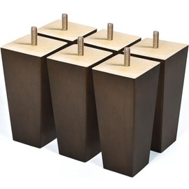 AORYVIC 6 inch Furniture Legs Set of 6 Couch Legs Mid-Century Modern Replacement Sofa Legs for Sectional, Dresser, Recliner, Nightstand