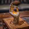 Buddha Yoga Candle Holder Resin Decorations Desktop Candle Decor Family