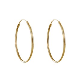 LES POULETTES JEWELS - Gold Plated Earrings Thin Creole 2cm