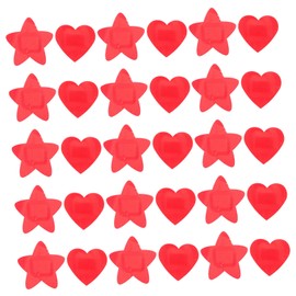 Generic 30pcs Heart Star Shaped Plasters for Breathable Fabric Comfortable Stylish Bandages for Scrapes Cuts Wounds for Home School Outdoor Activities
