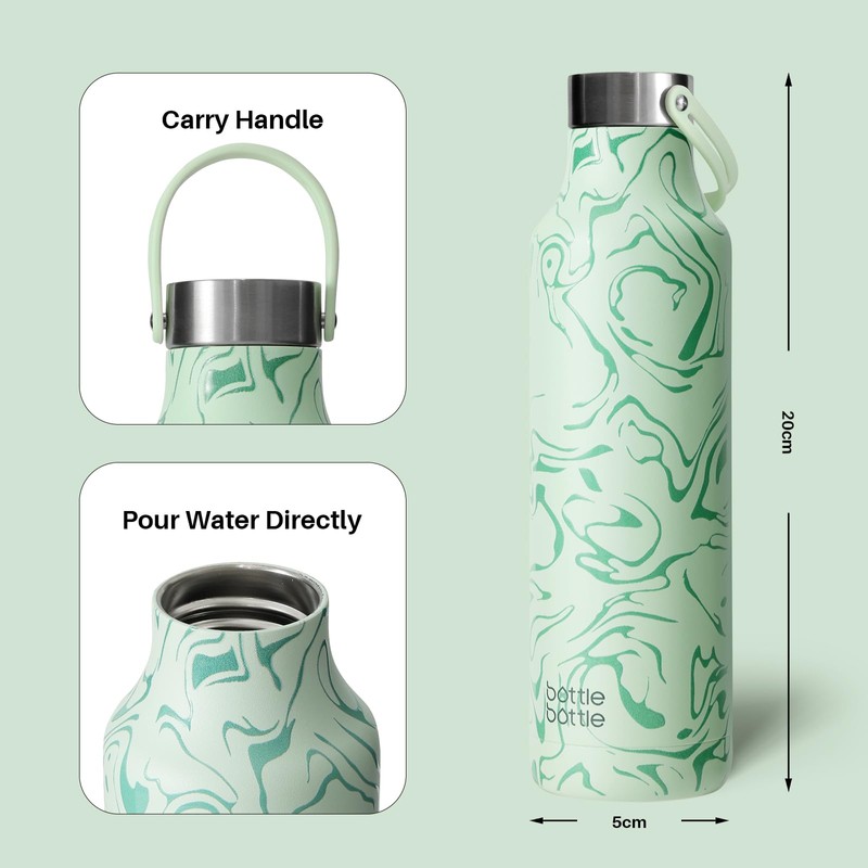 Bottle Bottle 600ml Insulated Water Bottle with Handle Hiking Drink