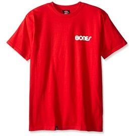 Bones Bearings Swiss Text Red T-Shirt, Large
