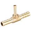uxcell Tee Brass Barb Fitting Reducer 3 Way, Fit Hose
