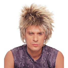 Costume Culture Men's Rocker Unisex Short Rocker Wig, Mixed Blonde, One Size