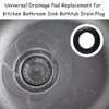 5 Pack Silicone Sink Drain Bracket Seal Ring,Drainage Seal,Universal Drainage