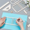 AHANDMAKER Bookbinding Easy Scrapbooking Tool, Wood L-Shaped Ruler T-Shaped Ruler