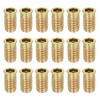 sourcing map 18Pcs Threaded Inserts Nuts, M10x30mm Hex Socket Drive